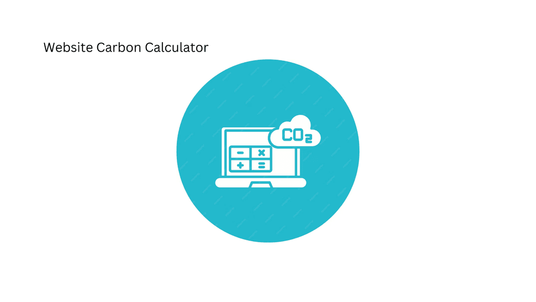 Website Carbon Calculator icon: a laptop with a calculator and a CO2 cloud