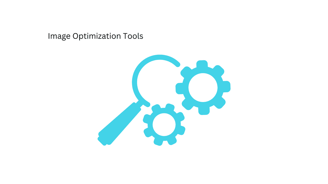 Image optimisation tools icon: a magnifying glass and gears